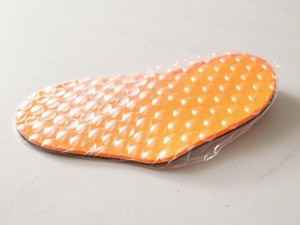 Bubble wrap as an insole for warmthфото
