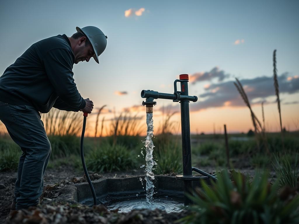 drilling a well for waterфото