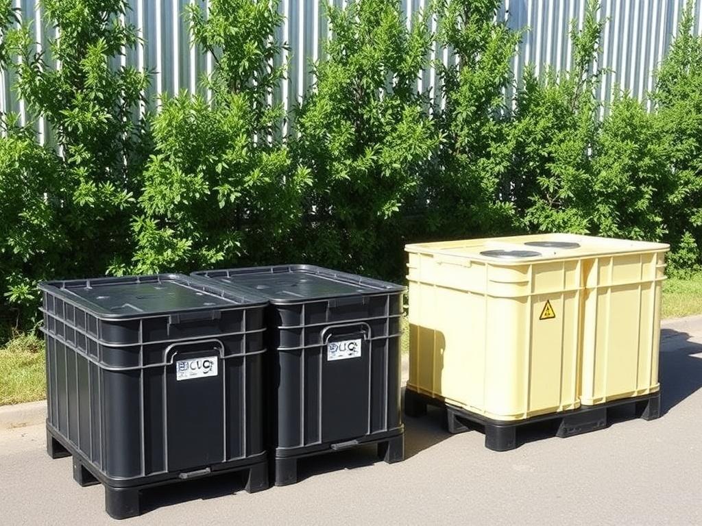 Lined and solid plastic IBCs Lined and solid plastic IBCsфото